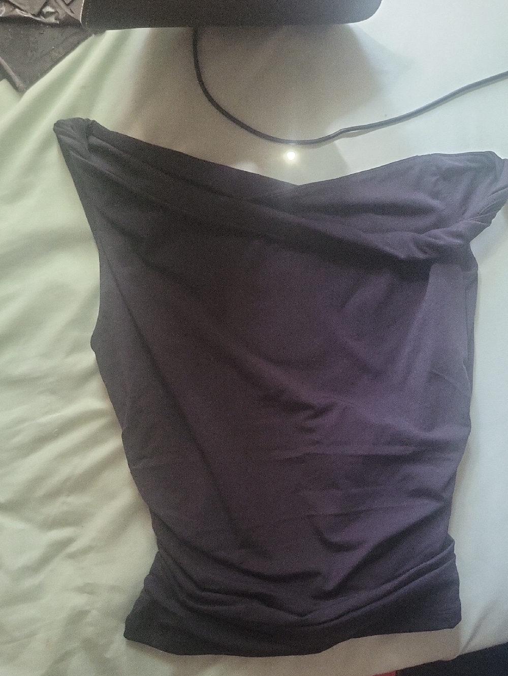 NWOT Abercrombie & Fitch Black Asymmetrical Top XXS - Picture 7 of 8